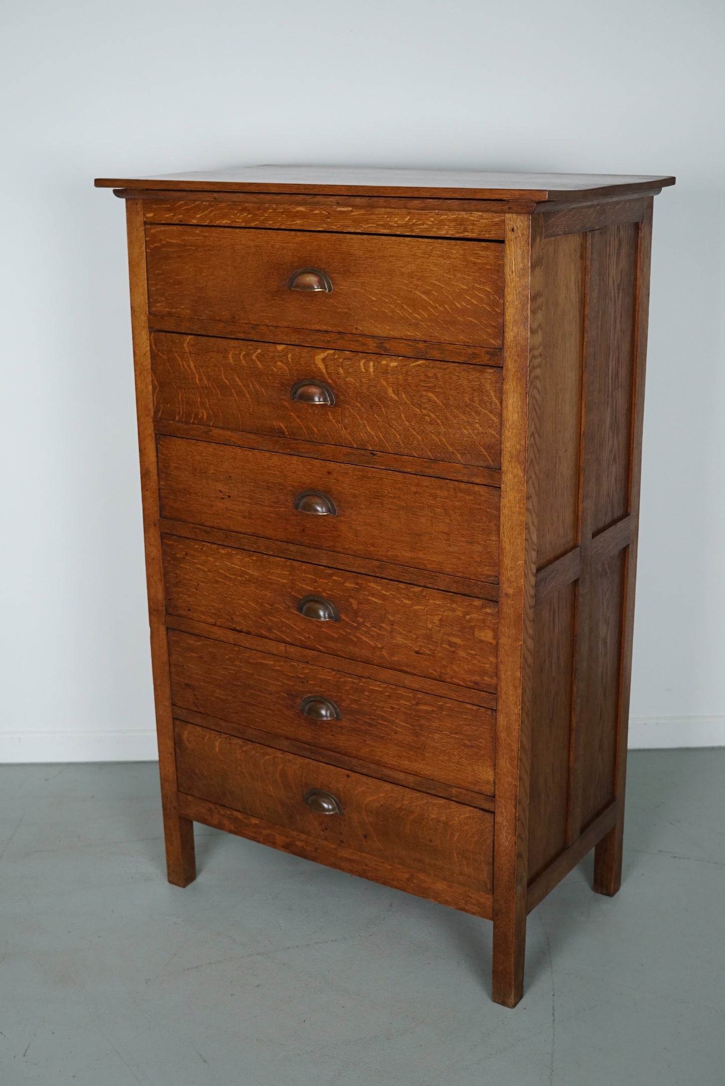 Dutch Oak Apothecary / Filing Cabinet, 1930s