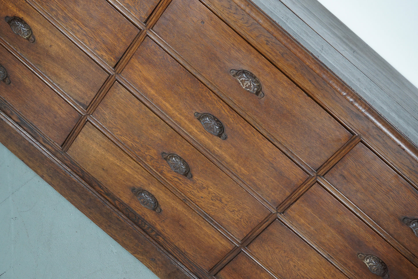 Antique French Oak Apothecary / Filing Cabinet, 19th Century