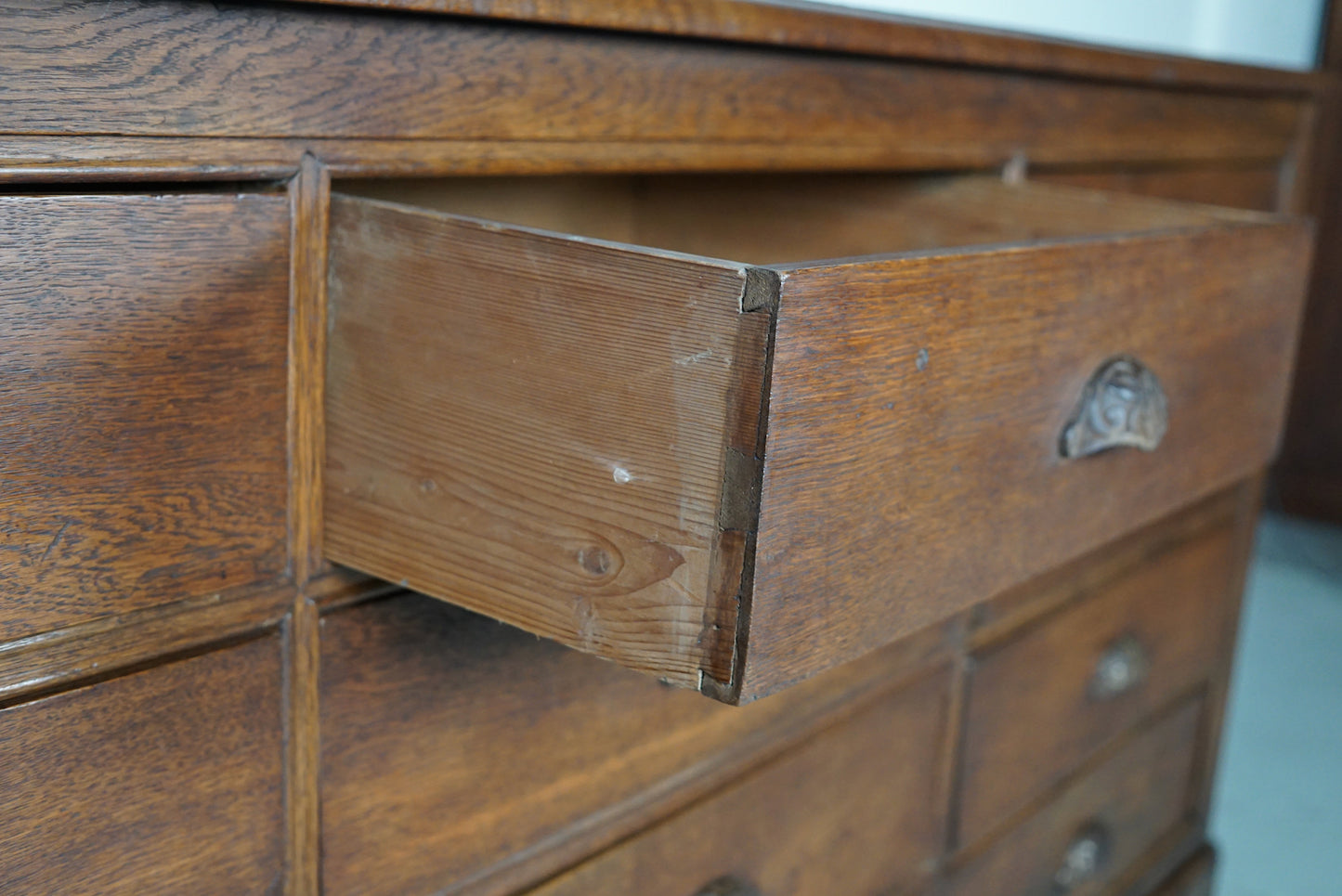 Antique French Oak Apothecary / Filing Cabinet, 19th Century