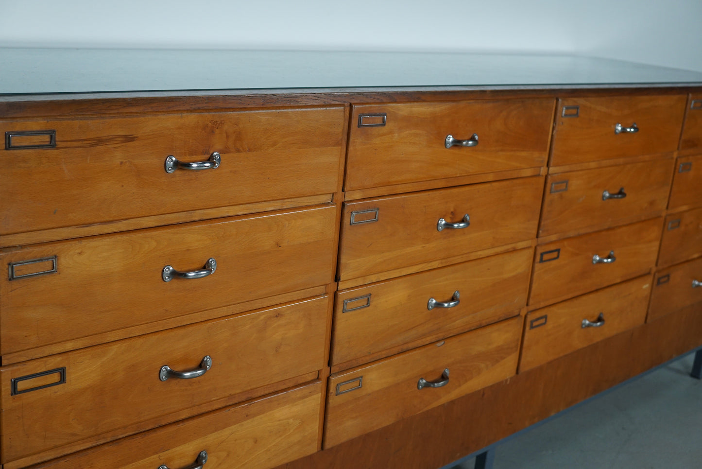 German Oak & Beech Haberdashery Shop Cabinet / Retail Unit, 1950s