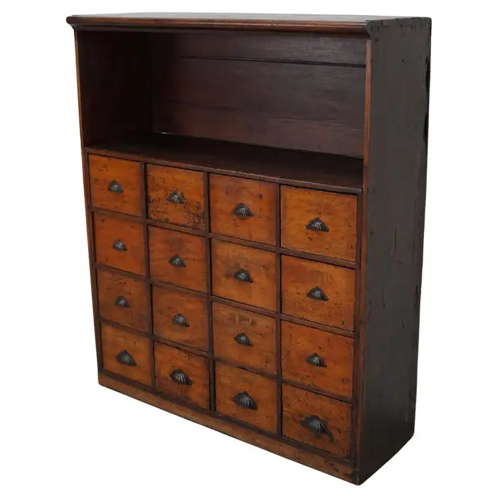 Antique Victorian Hardwood & Pine Apothecary Cabinet