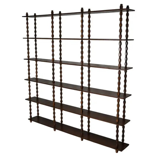 French Oak Mid-Century Bobbin Shelving Unit