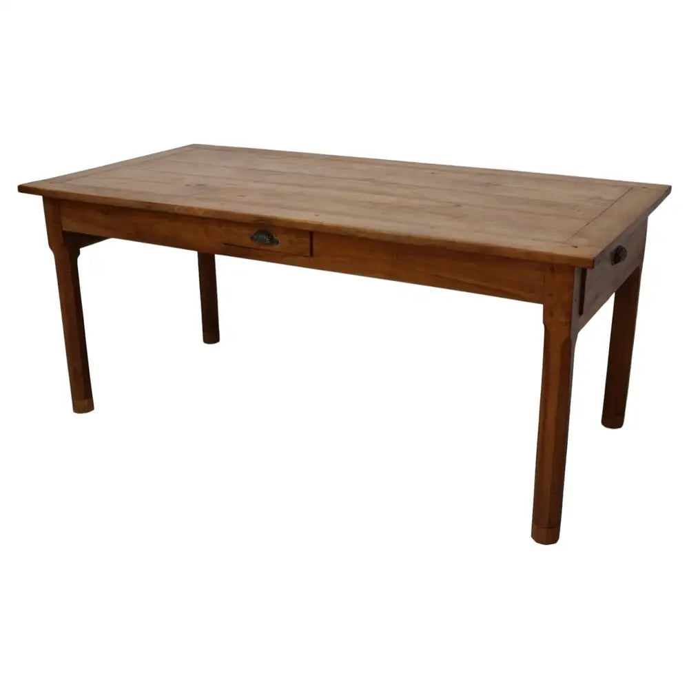 Antique Cherry French Farmhouse Dining Table, 19th Century