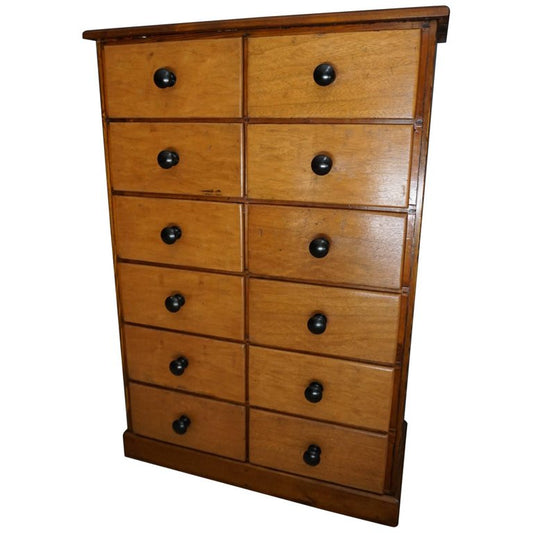 French Oak and Pine Apothecary Cabinet, 1950s