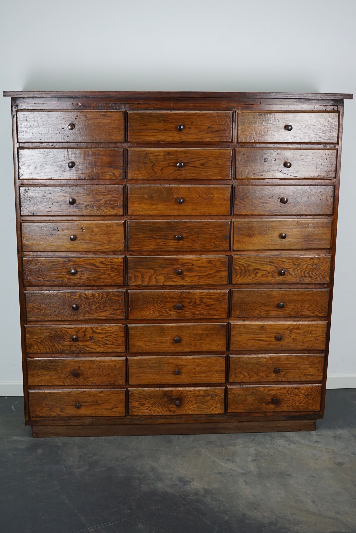 Antique French Oak Apothecary Cabinet, Early 20th Century
