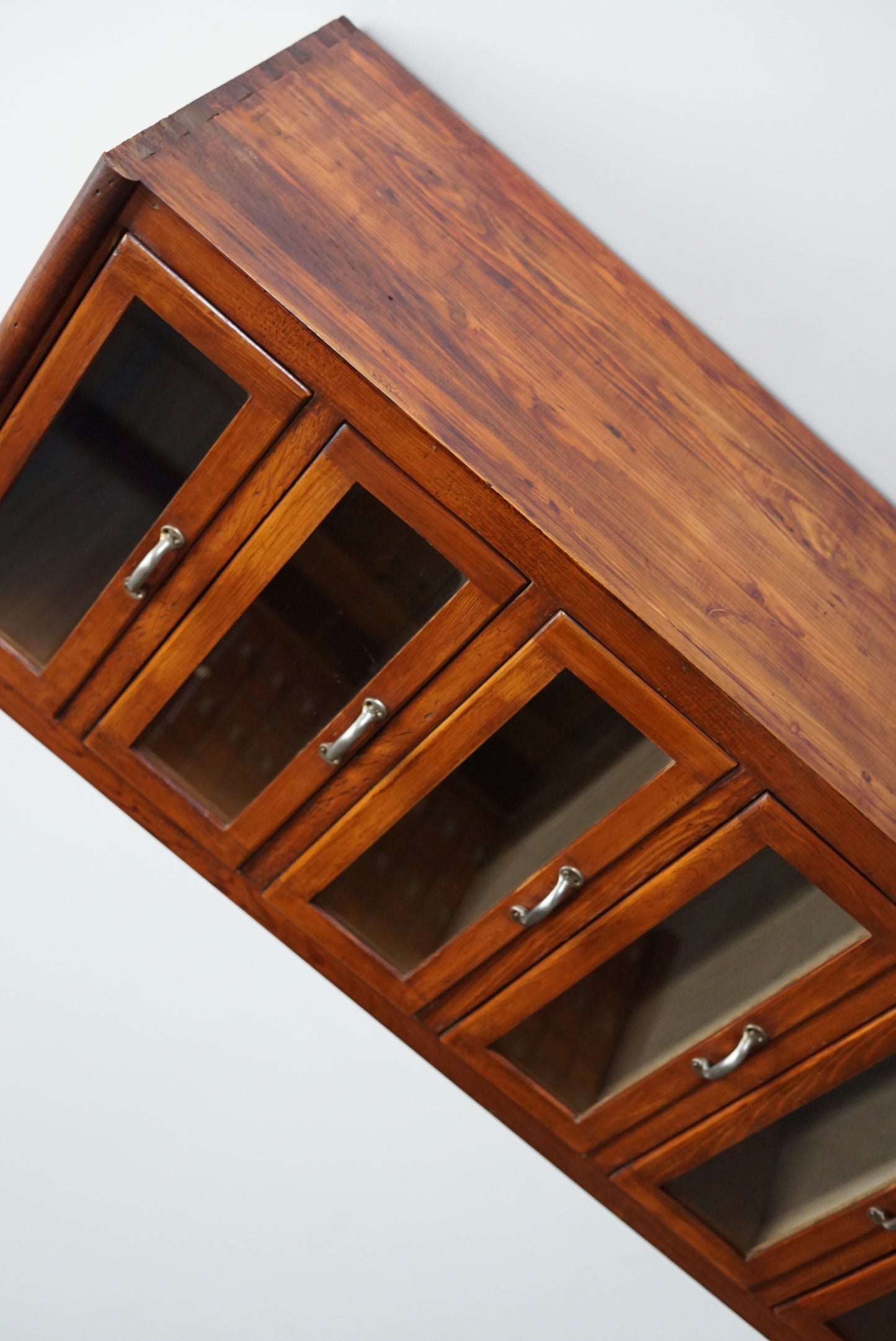 Tall Vintage German Pine Haberdashery Shop Cabinet, 1950s