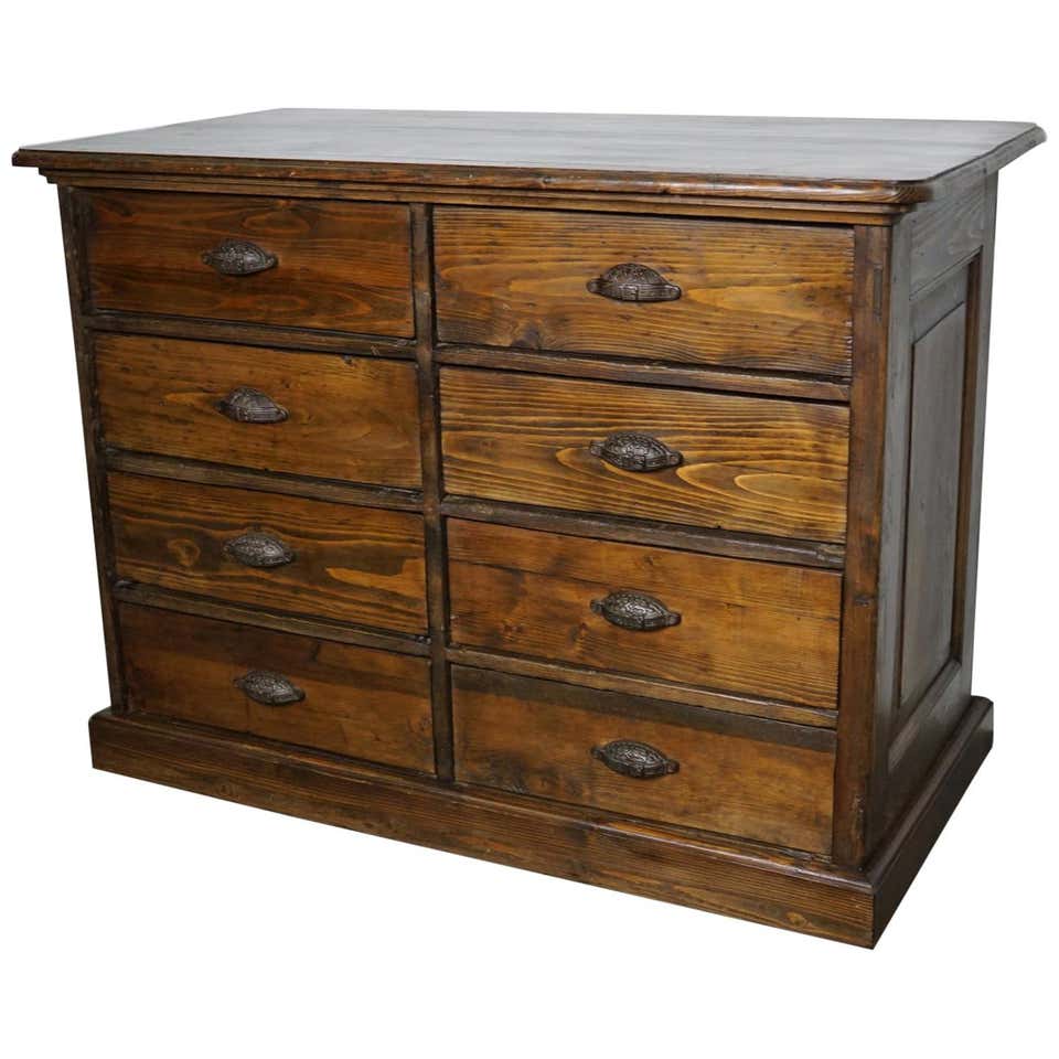 French Pine Apothecary Cabinet, circa 1890s
