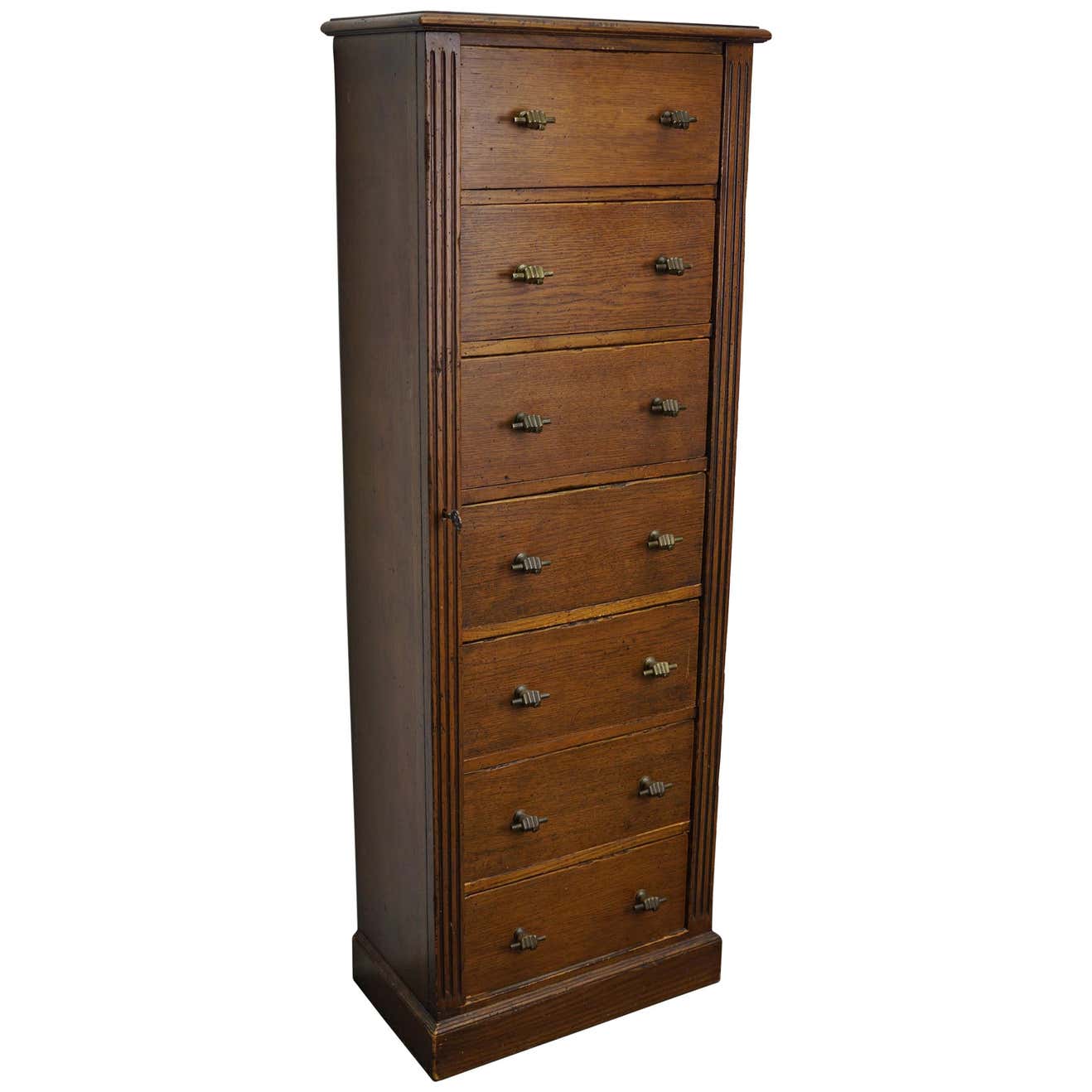 Dutch Oak Apothecary Cabinet, Mid-20th Century