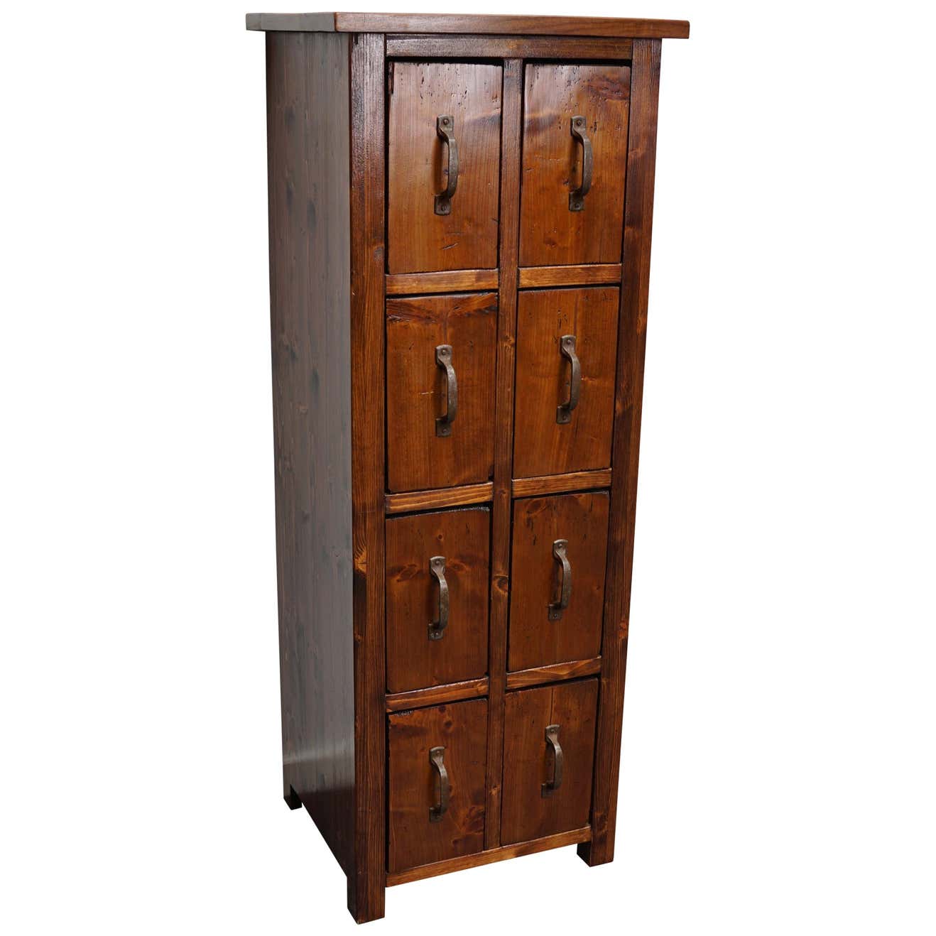 Dutch Pine Industrial Apothecary or Workshop Cabinet, 1930s