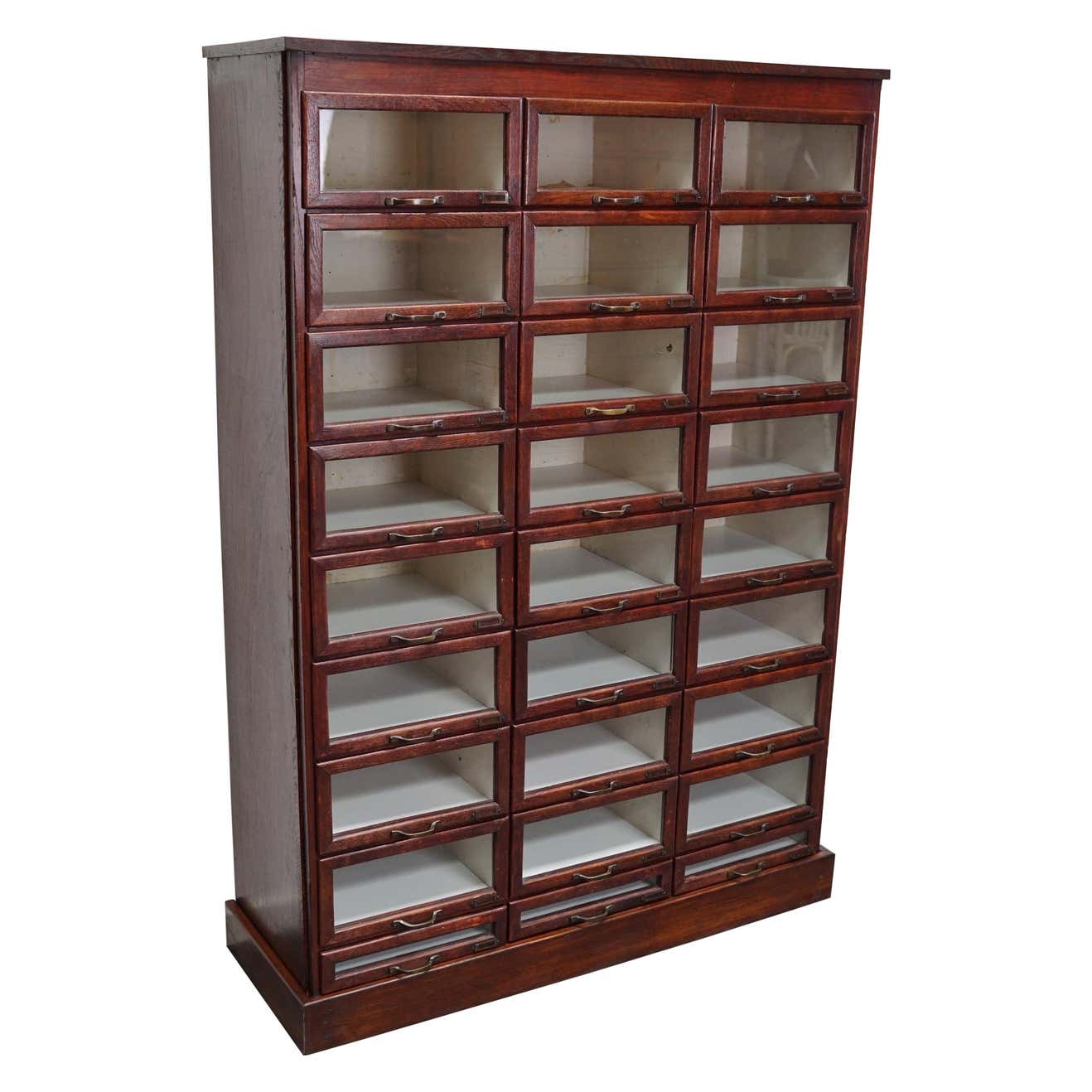 Vintage Dutch Oak Haberdashery Shop Cabinet, 1930s