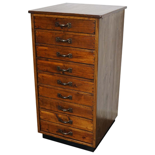 Vintage French Pine Apothecary Cabinet, 1930s