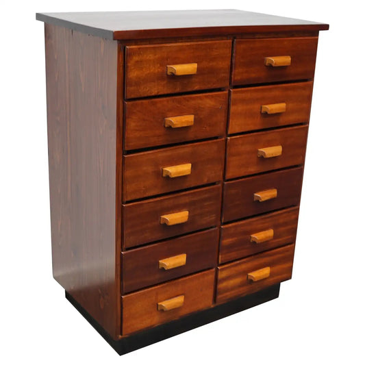 Dutch Mahogany & Pine Apothecary Cabinet, 1930s