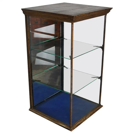 Victorian Painted Mahogany Shop Display Cabinet / Vitrine, Late 19th Century