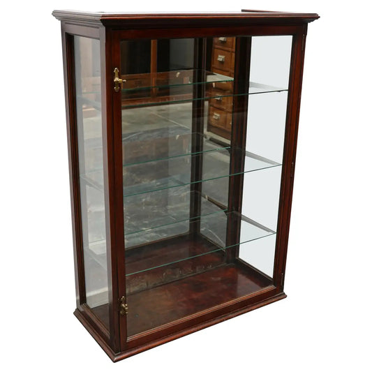 Victorian Mahogany Museum / Shop Display Cabinet or Vitrine, Late 19th Century