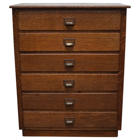 Dutch Oak Apothecary Cabinet or Bank of Drawers, 1930s