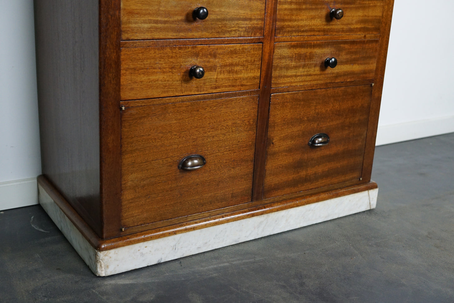 Antique Mahogany and Marble Dental / Dentist Cabinet, Amsterdam ca 1920