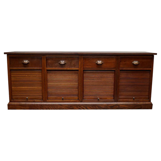 Dutch Oak Sideboard Filing Cabinet, 1930s