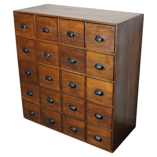 French Fruitwood Apothecary Cabinet, ca 1950s