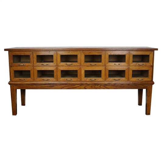 Dutch Oak Haberdashery Shop Cabinet / Sideboard, 1950s