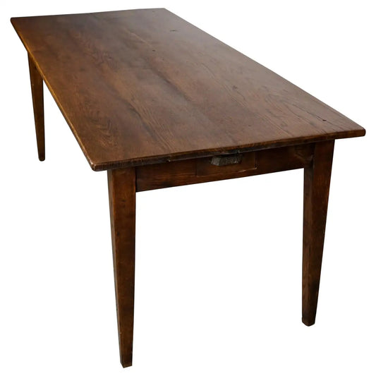 French Oak Farmhouse Style Dining Table, Early 20th Century
