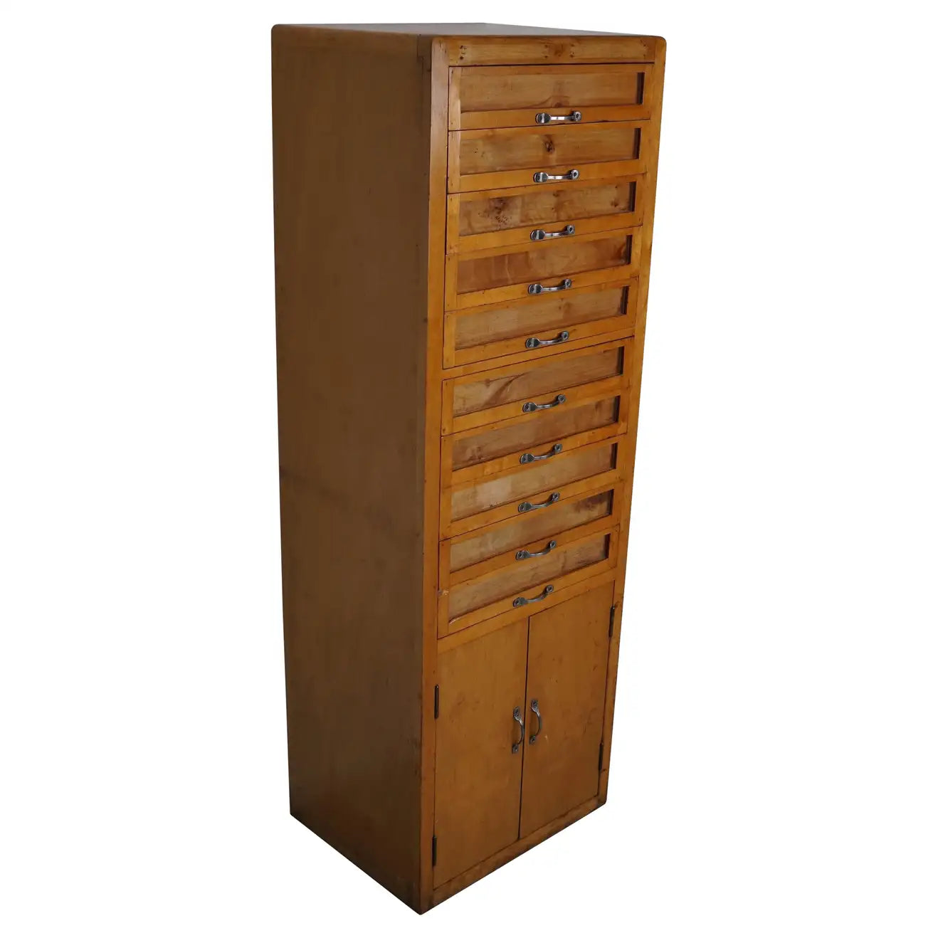 Vintage Italian Beech Haberdashery Shop Cabinet, 1950s