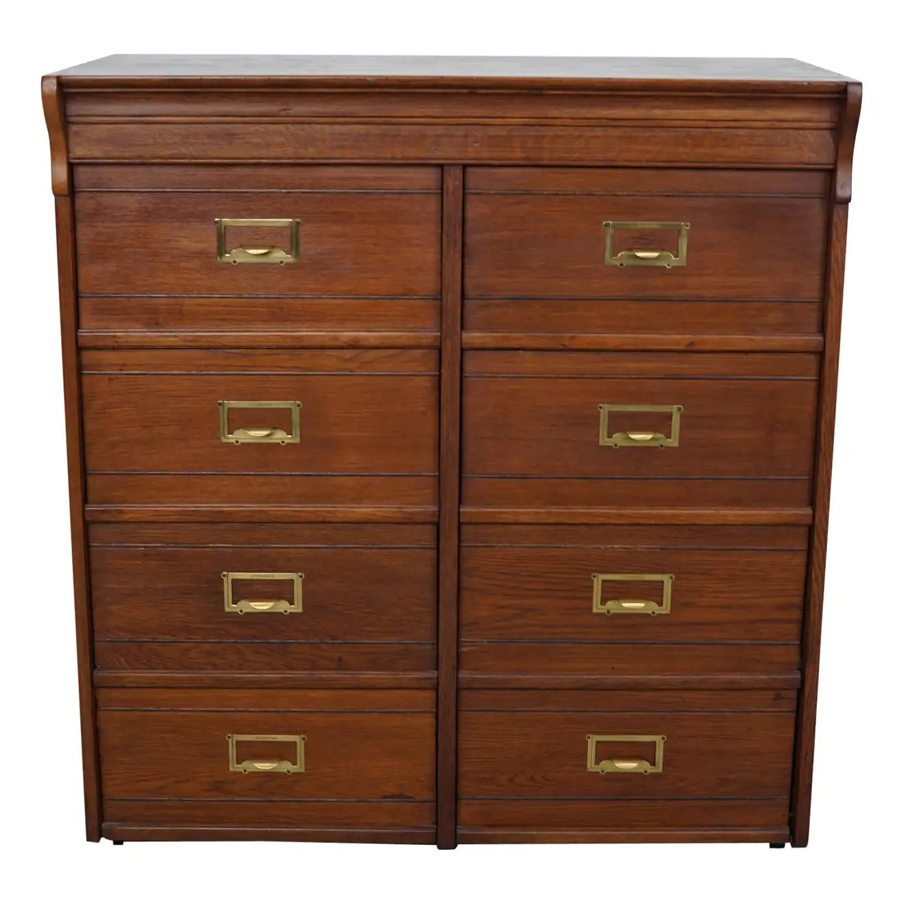 German Oak Filing Cabinet with Folding Doors by F.Soennecken, 1920