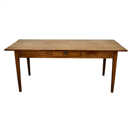 Antique 19th Century French Rustic Farmhouse Dining Table Fruitwood
