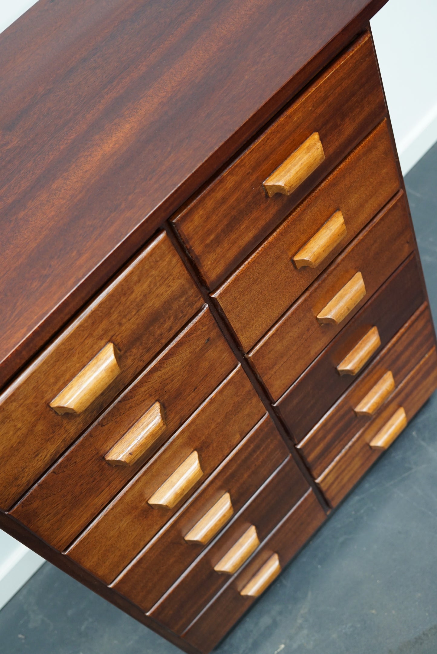 Dutch Mahogany & Pine Apothecary Cabinet, 1930s