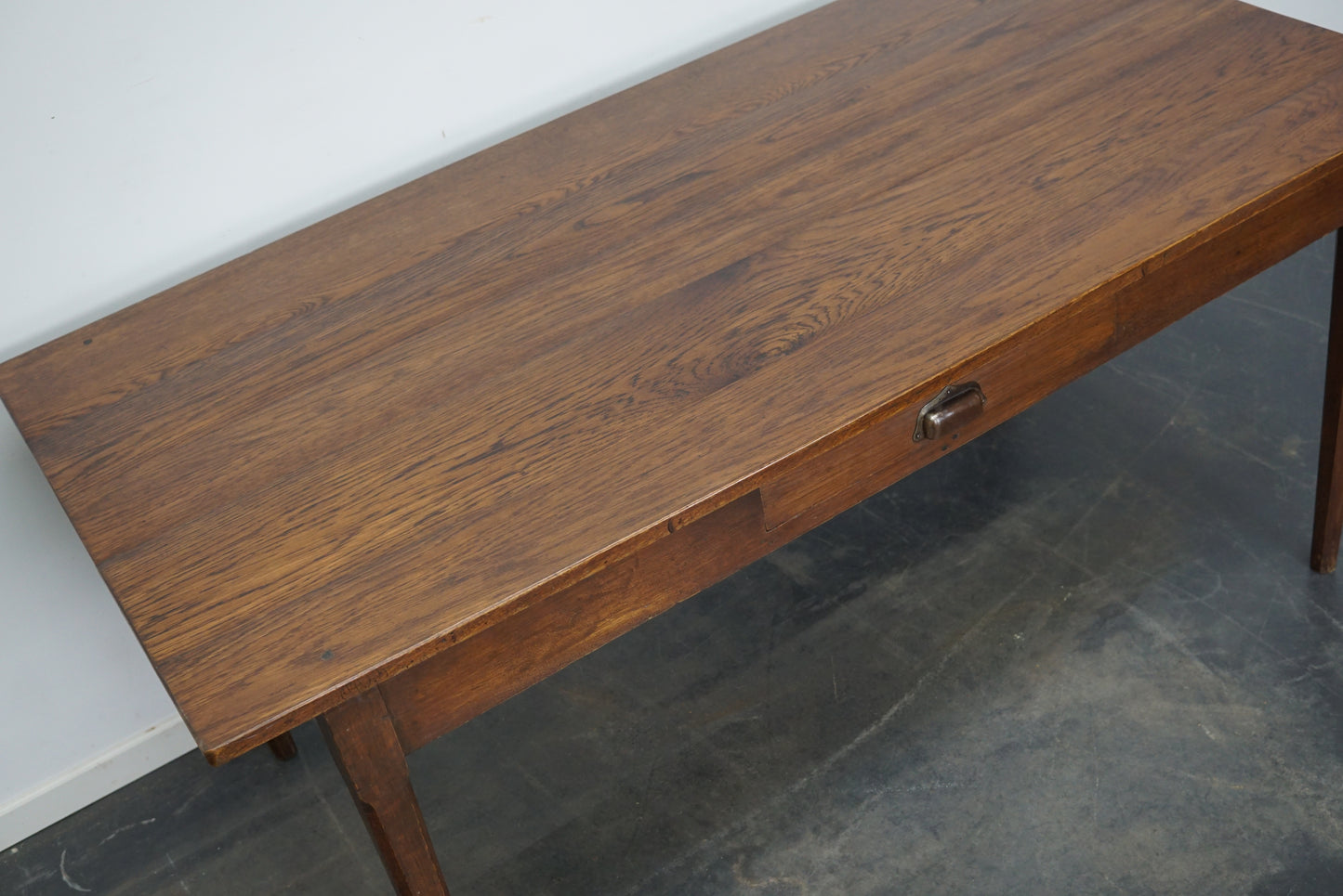 French Oak Farmhouse Art Deco Style Dining Table, 1920s-1930s