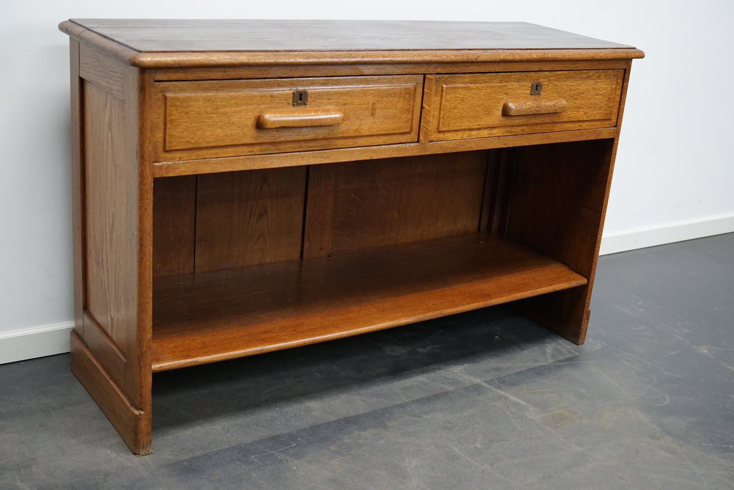 Vintage German Oak Shop Counter / Sideboard, 1930s