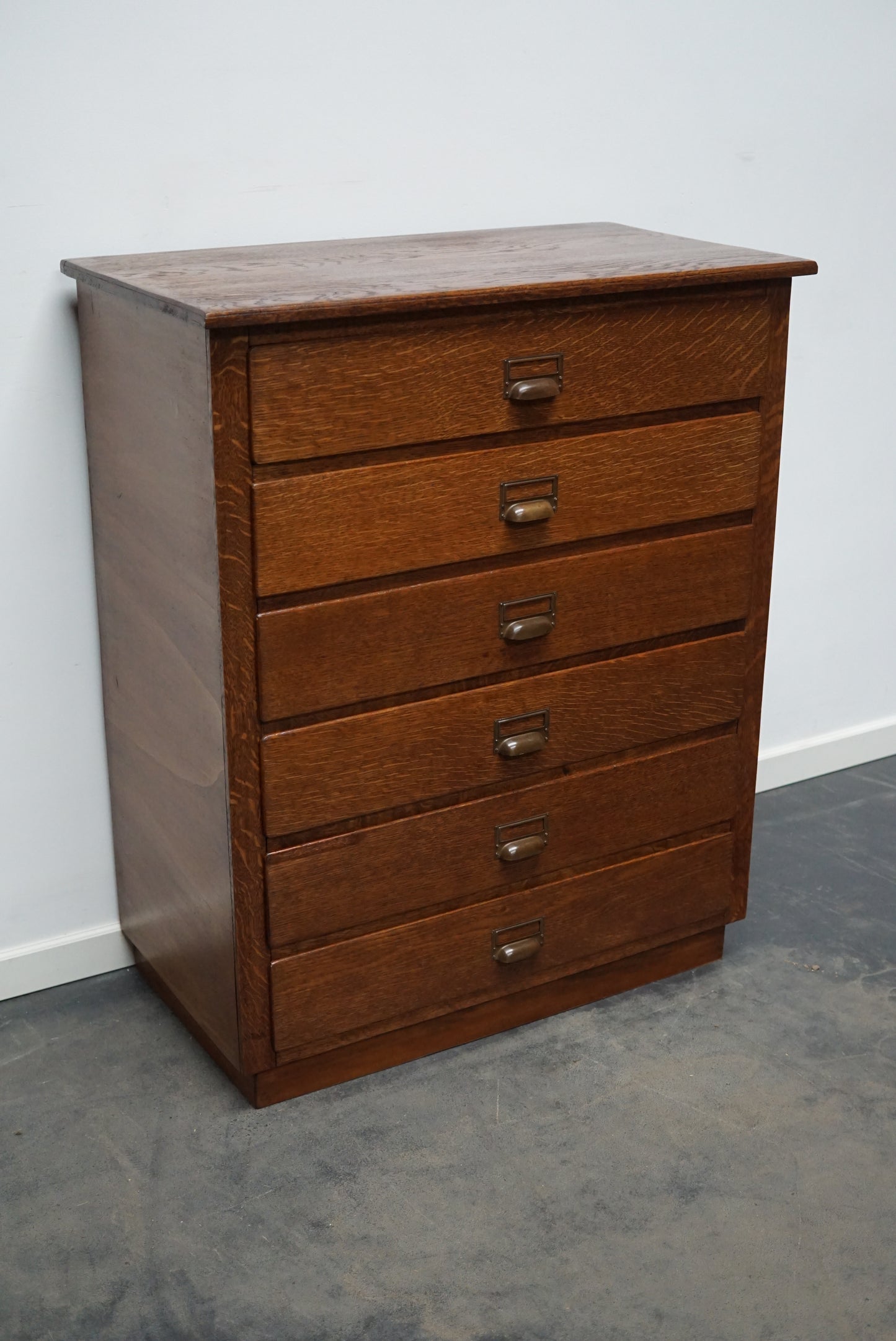 Dutch Oak Apothecary Cabinet or Bank of Drawers, 1930s