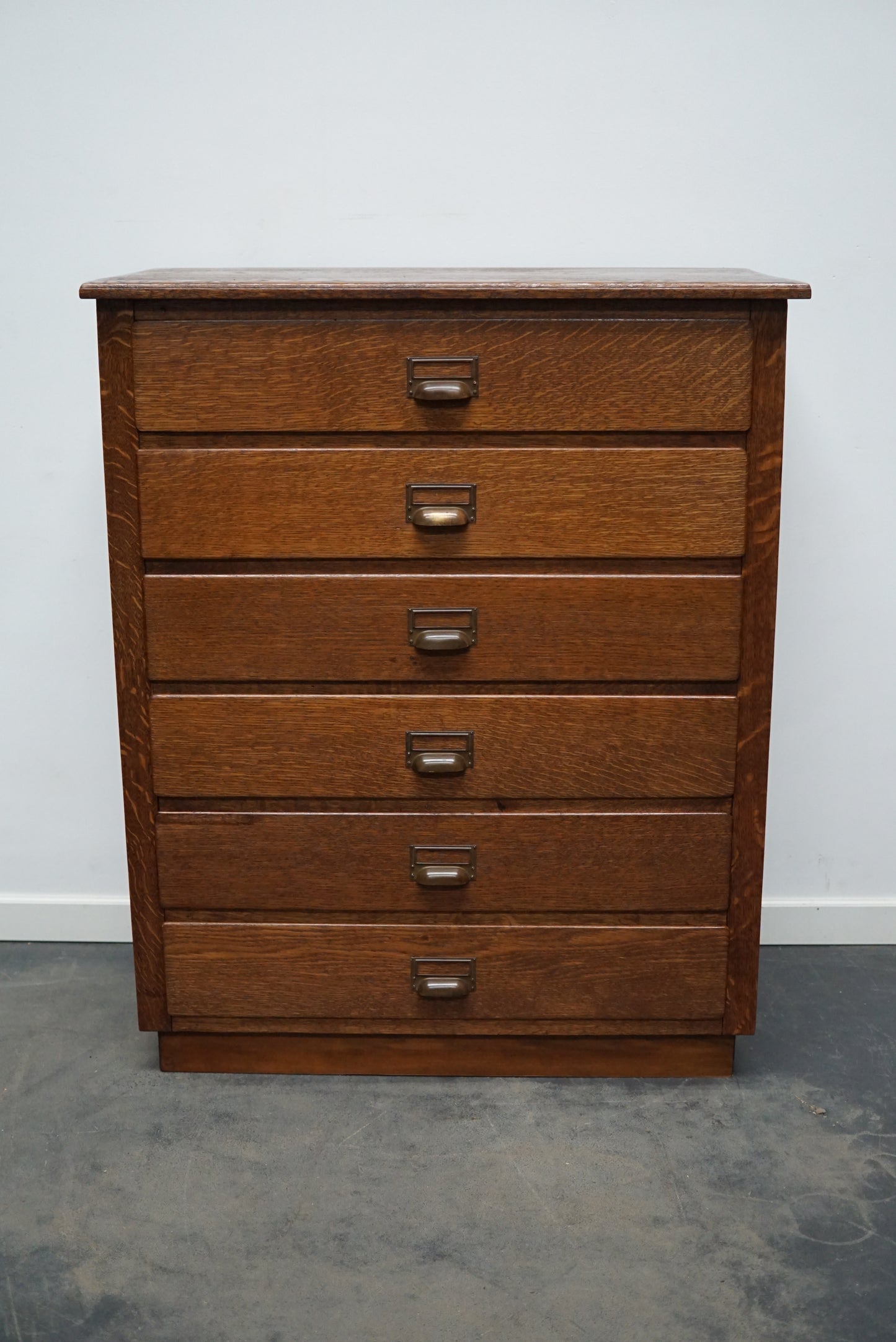 Dutch Oak Apothecary Cabinet or Bank of Drawers, 1930s