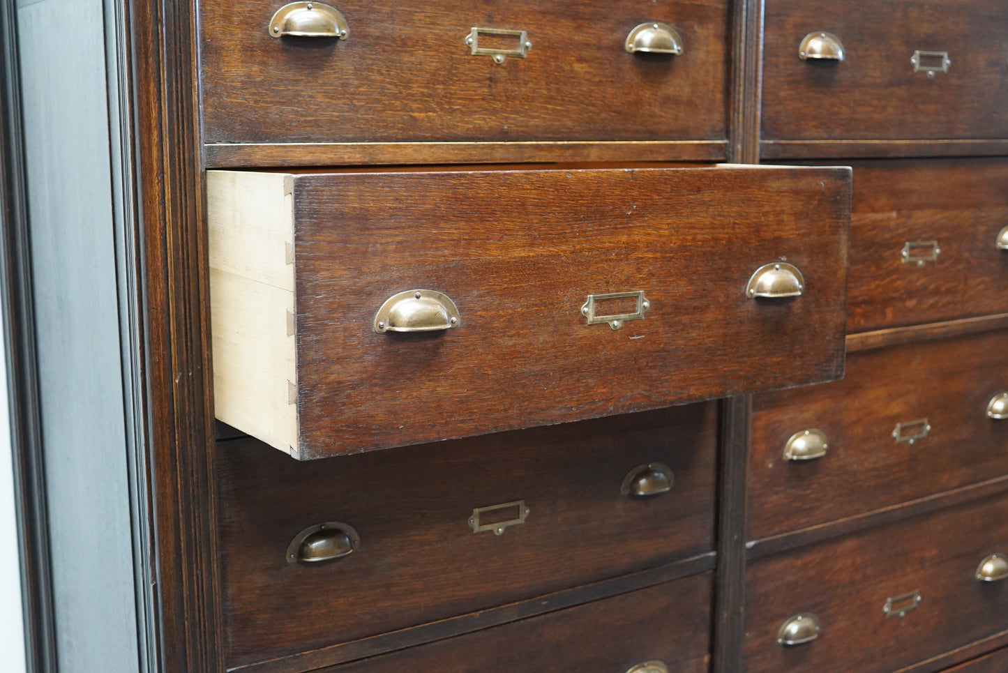 Very Large Antique French Oak Apothecary Cabinet, Early 20th Century