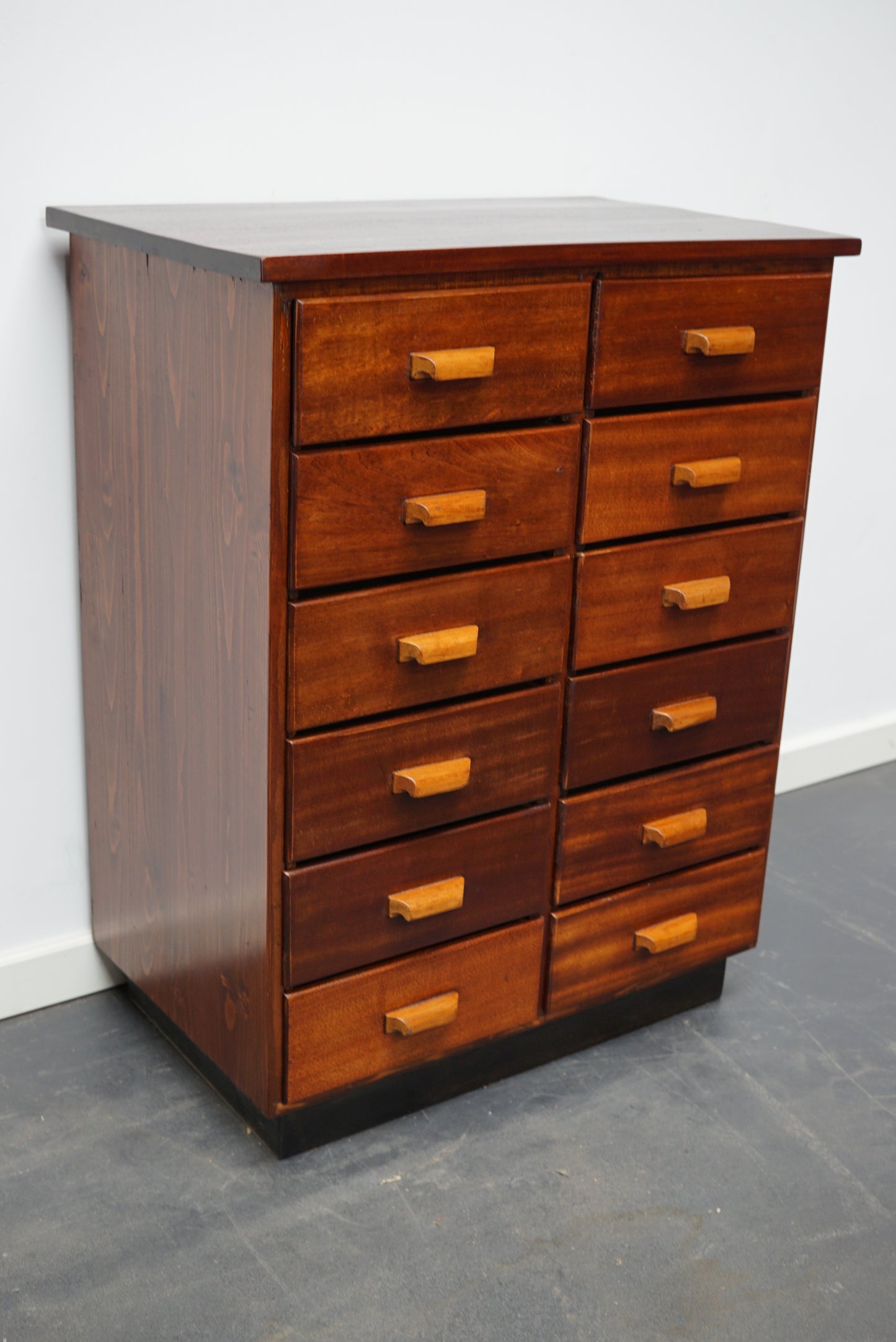 Dutch Mahogany & Pine Apothecary Cabinet, 1930s