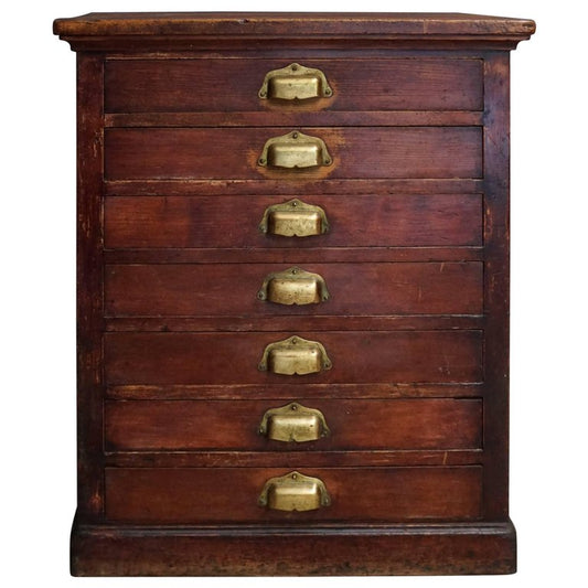 Vintage French Pine Apothecary Cabinet, 1950s