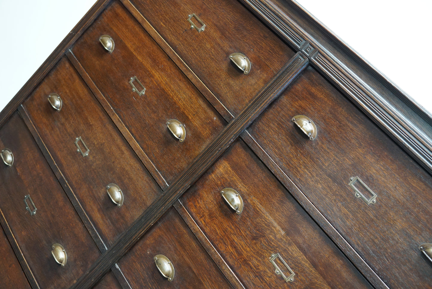 Very Large Antique French Oak Apothecary Cabinet, Early 20th Century