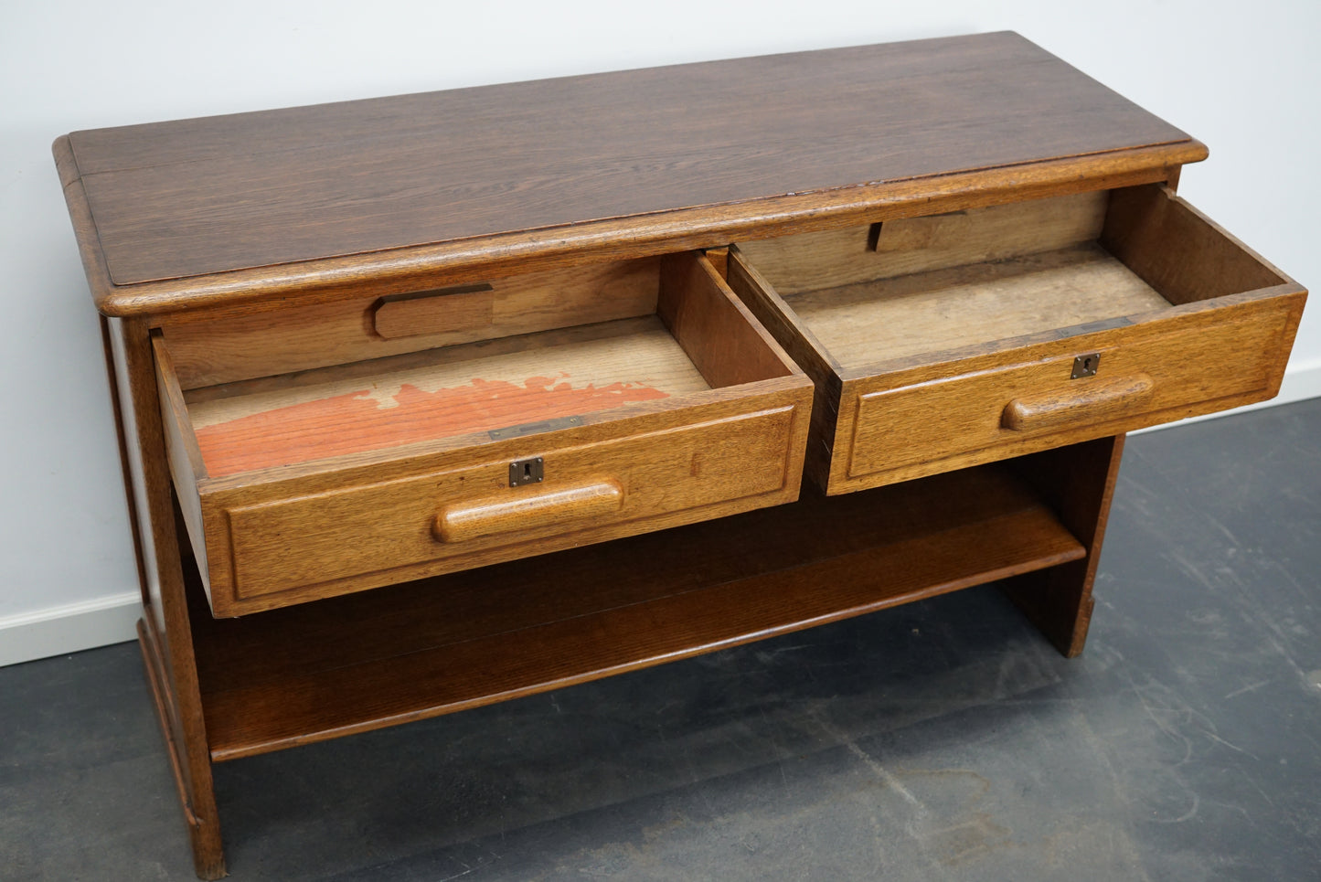 Vintage German Oak Shop Counter / Sideboard, 1930s