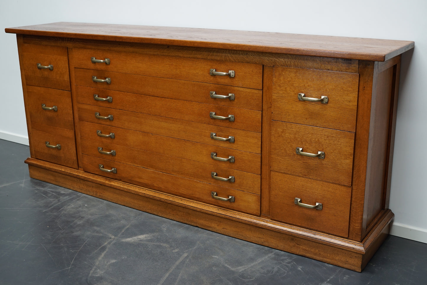Very Large Dutch Oak Apothecary Apothecary Cabinet, 1930s