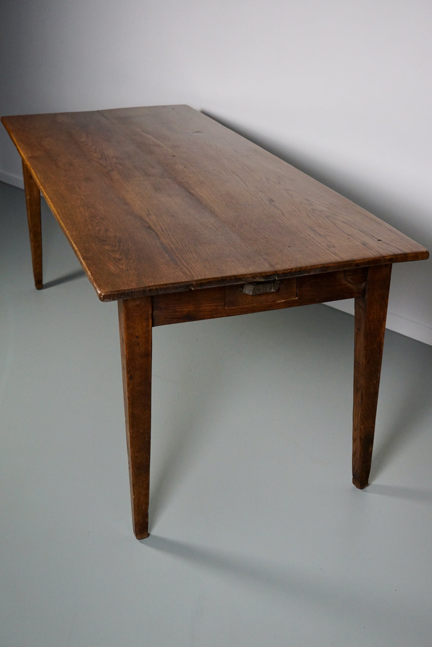 French Oak Farmhouse Style Dining Table, Early 20th Century