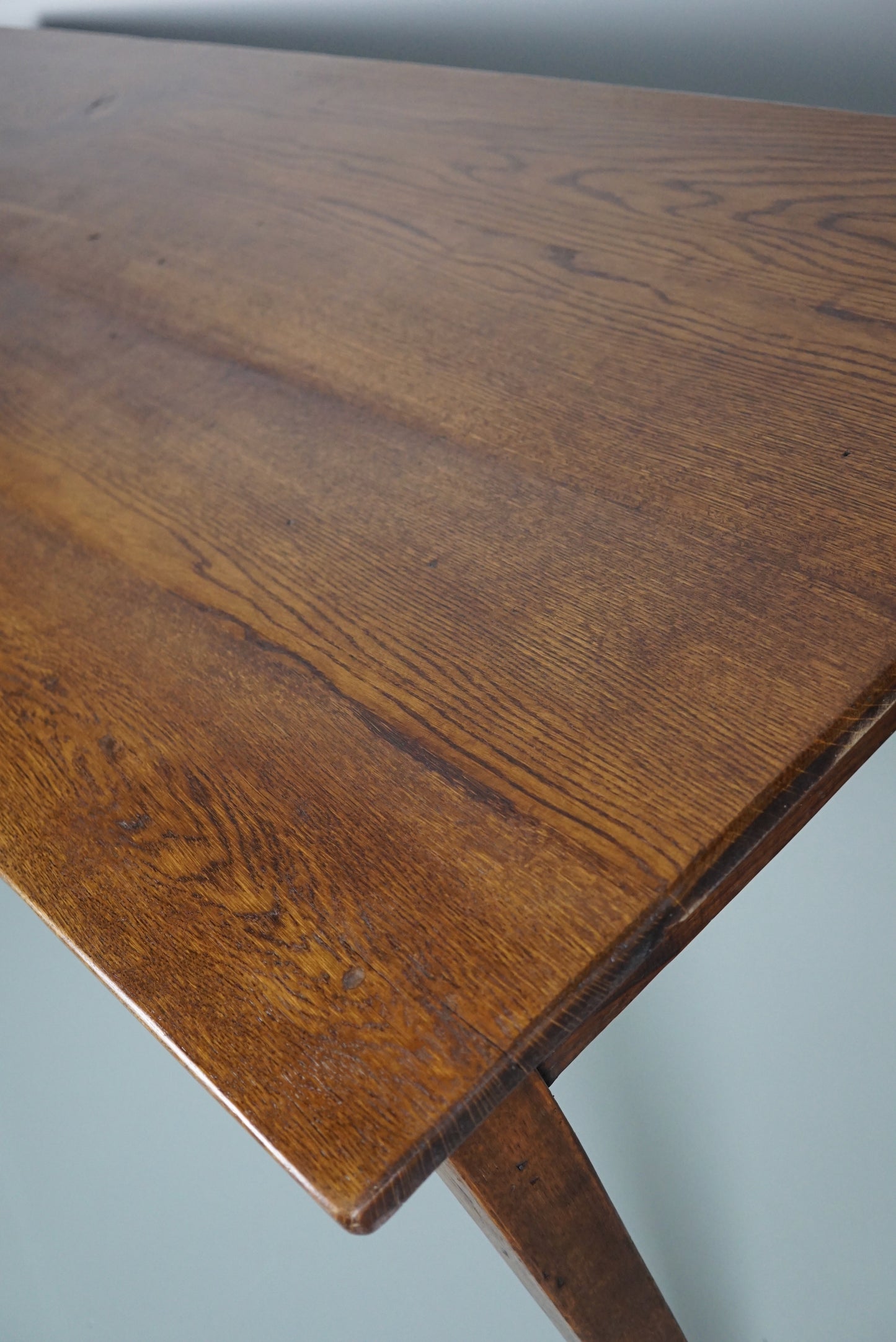 French Oak Farmhouse Style Dining Table, Early 20th Century