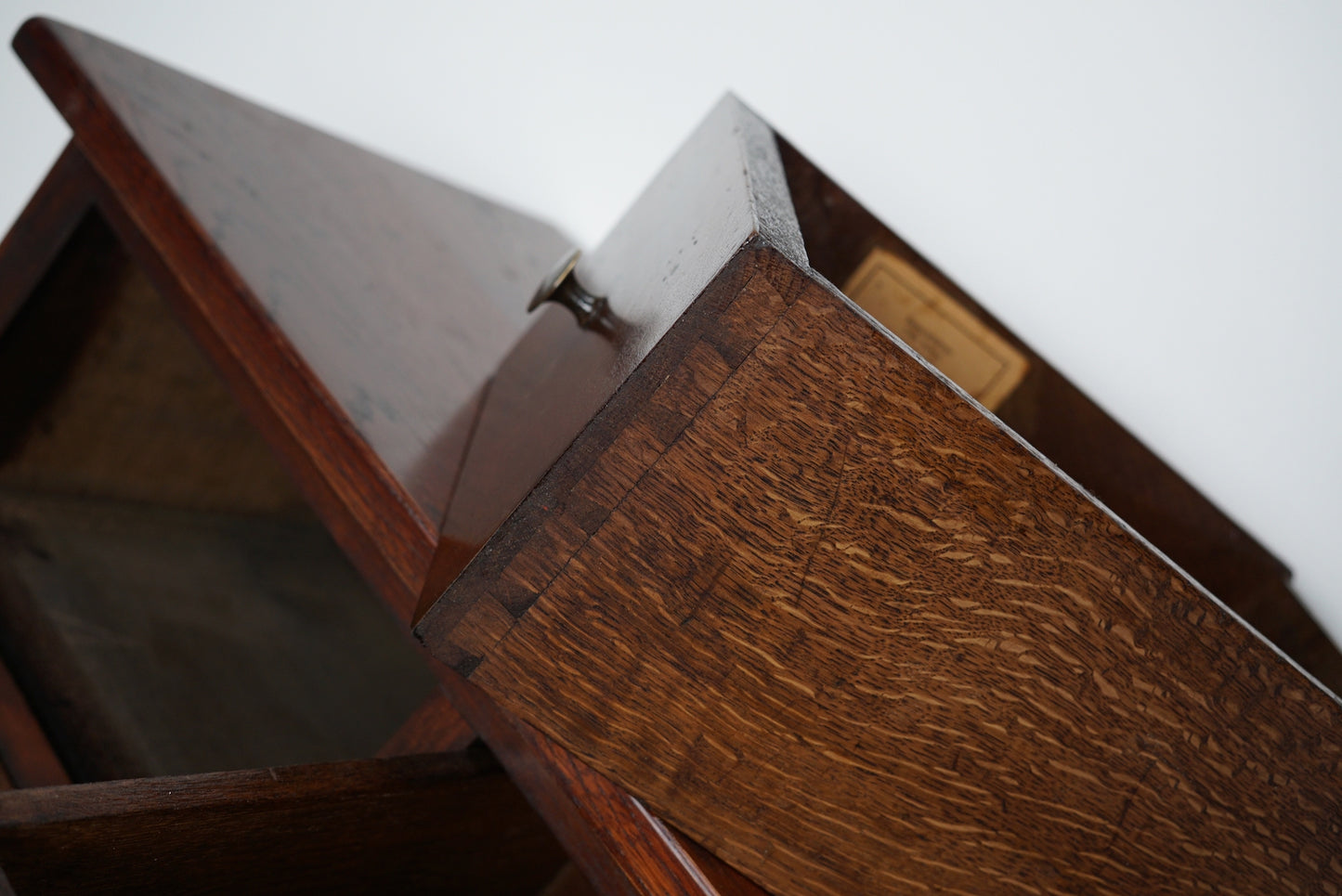 German Flower Mahogany Apothecary Cabinet, 19th Century