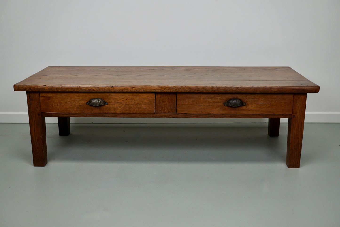 French 19th Century Farmhouse Rustic Oak Coffee Table