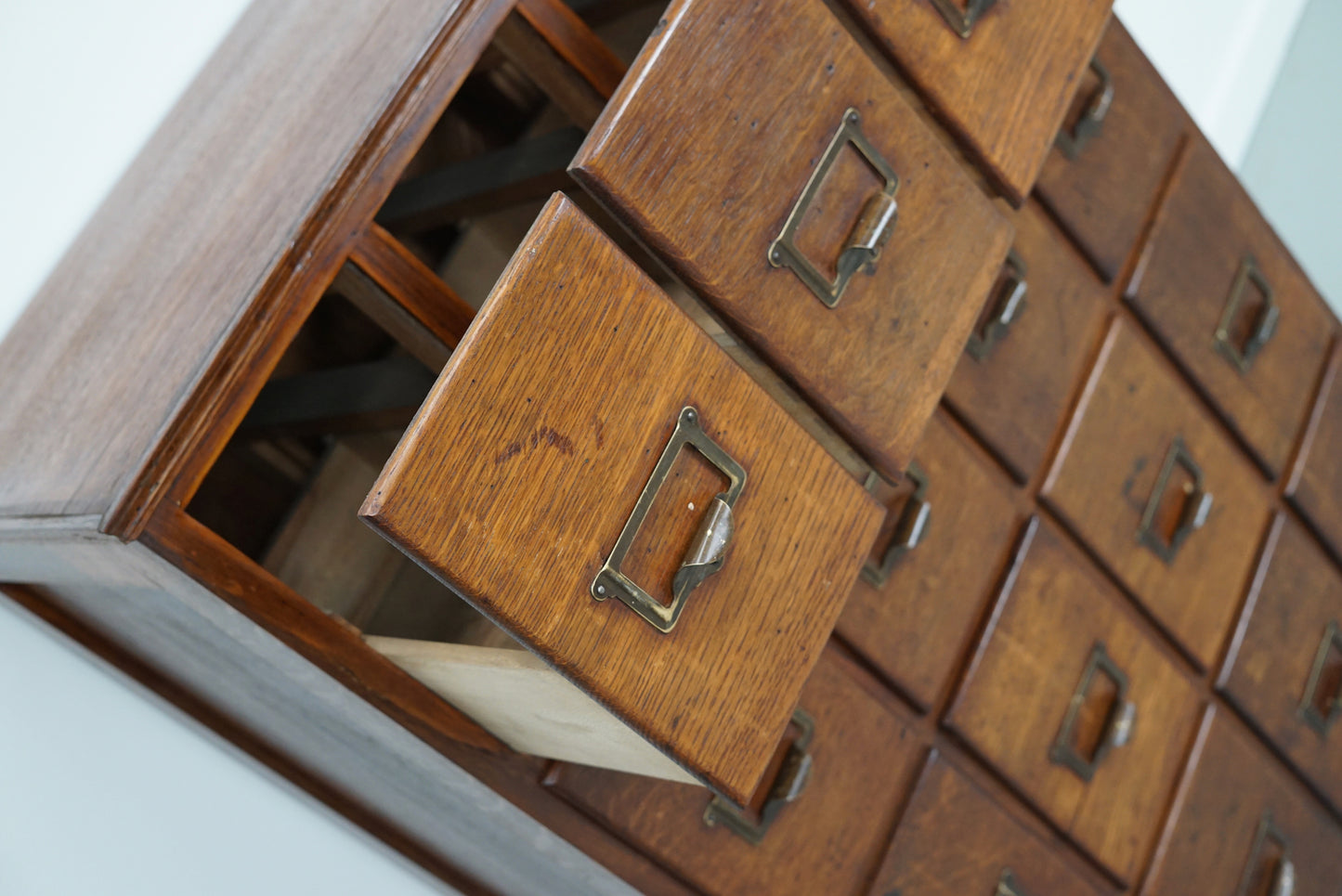 French Oak Apothecary Cabinet / Filing Cabinet, 1930s