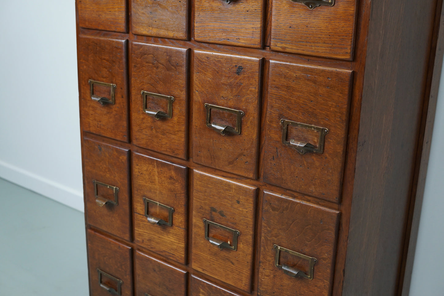 French Oak Apothecary Cabinet / Filing Cabinet, 1930s
