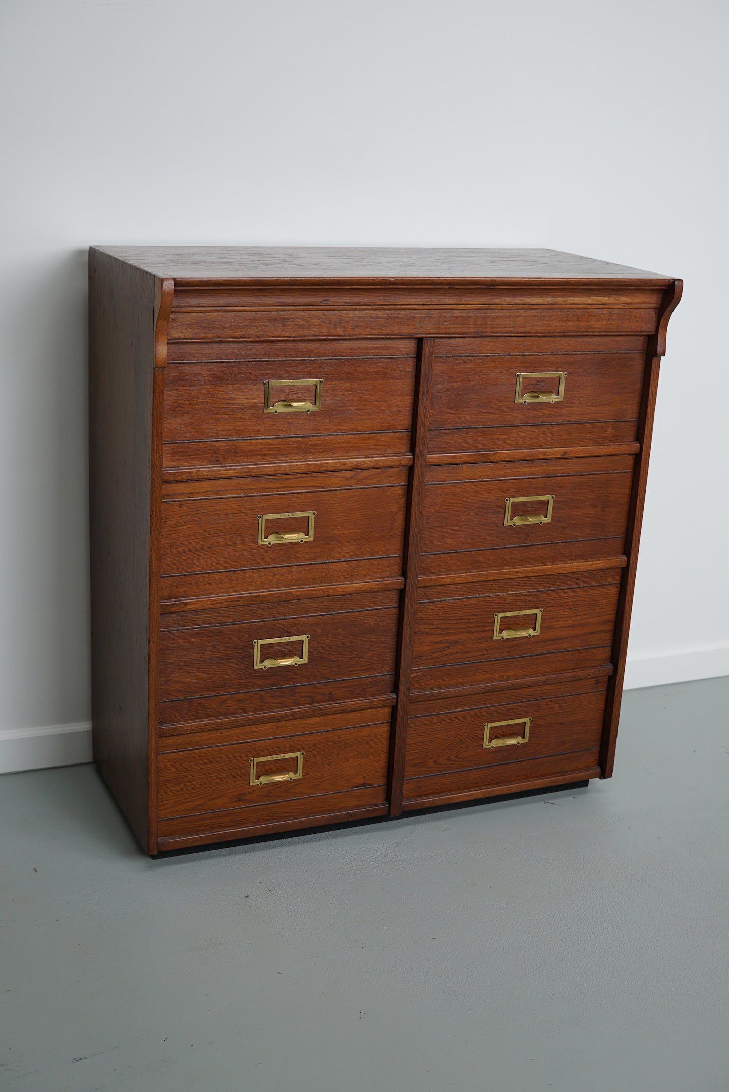 German Oak Filing Cabinet with Folding Doors by F.Soennecken, 1920