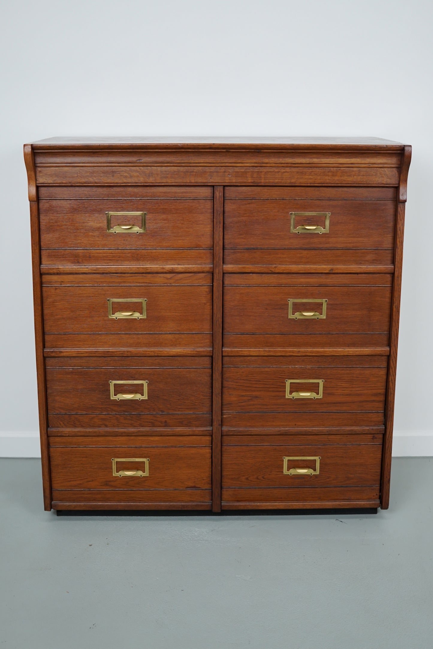 German Oak Filing Cabinet with Folding Doors by F.Soennecken, 1920