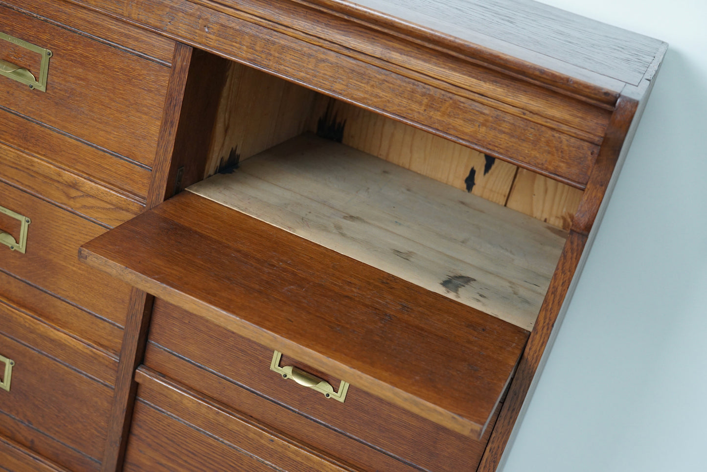 German Oak Filing Cabinet with Folding Doors by F.Soennecken, 1920