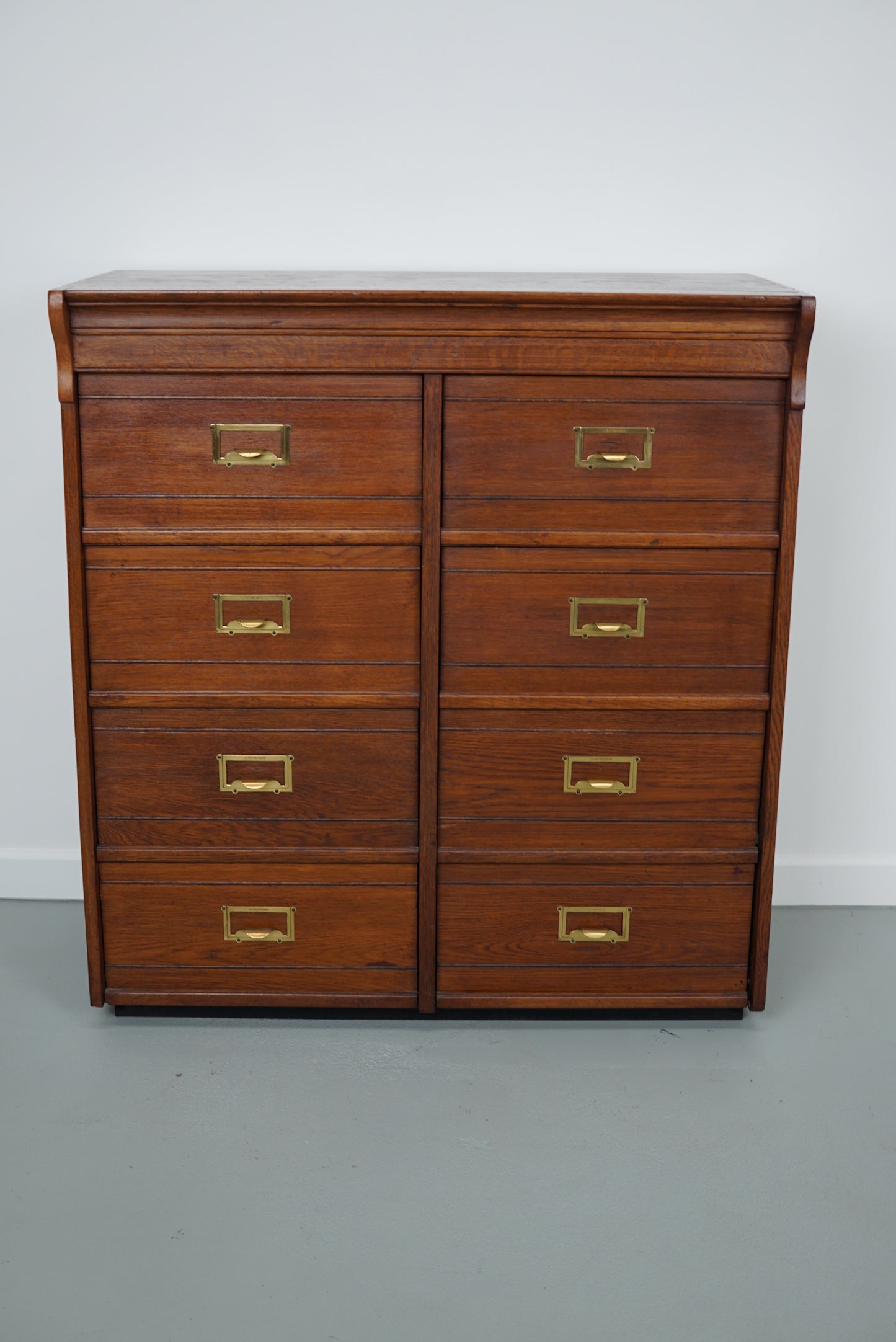 German Oak Filing Cabinet with Folding Doors by F.Soennecken, 1920