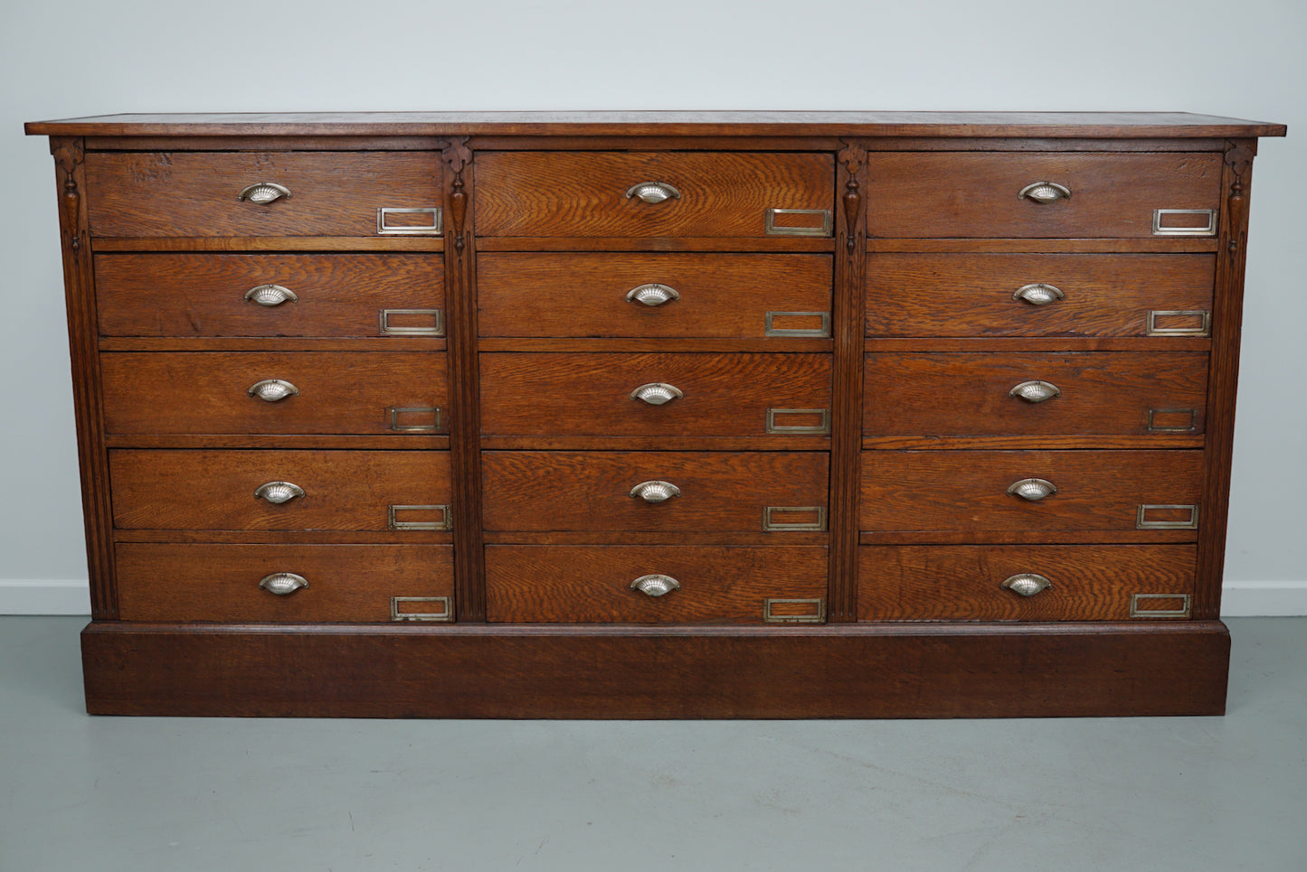 Antique German Oak Apothecary / Filing Cabinet, circa 1900