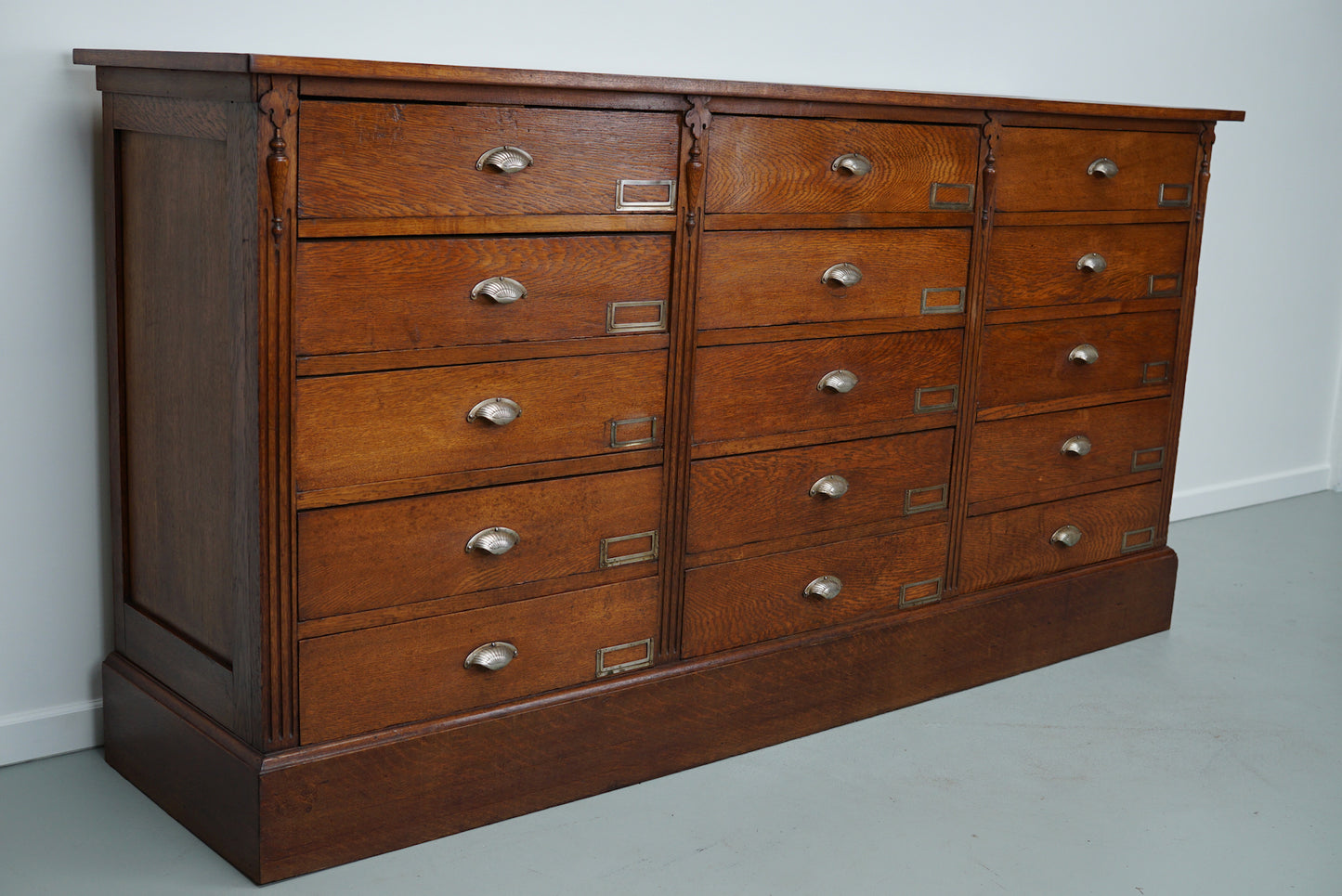 Antique German Oak Apothecary / Filing Cabinet, circa 1900